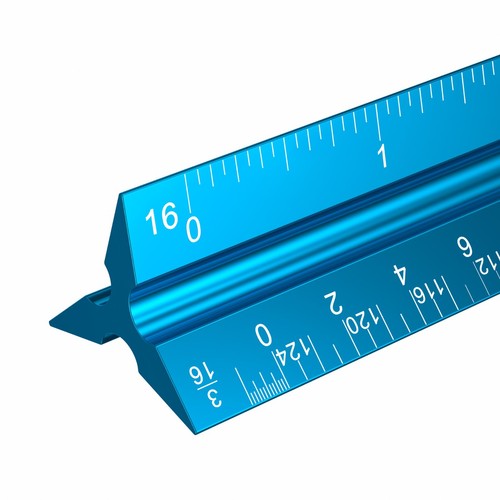 Inch triangular scale ruler - 12,