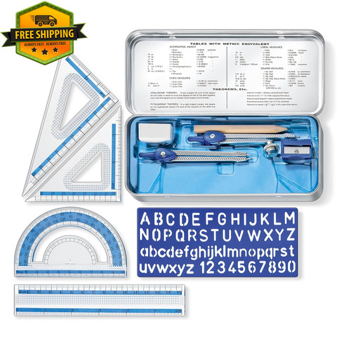 Piece math set metal - piece,