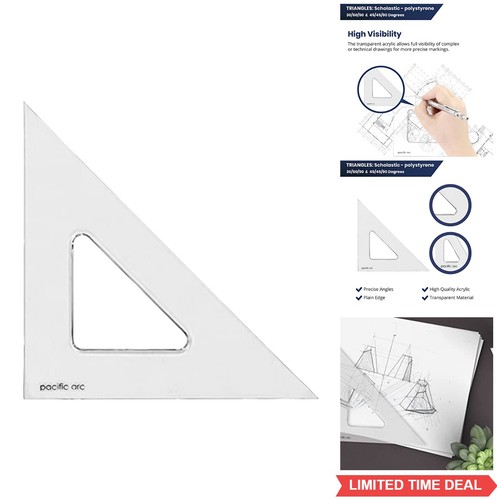 Drafting triangle inch clear - 4,