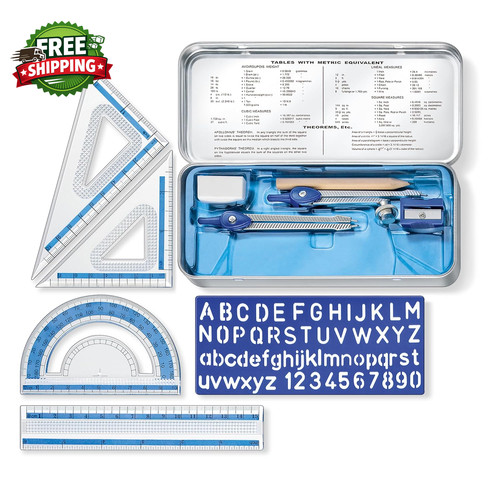 Piece math set - with, metal