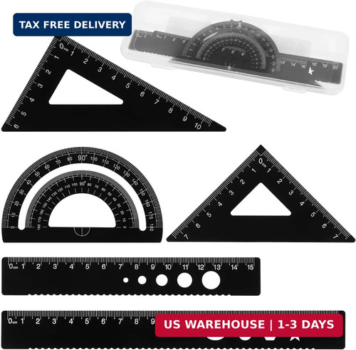 5pcs metal geometry set math - metal, set,