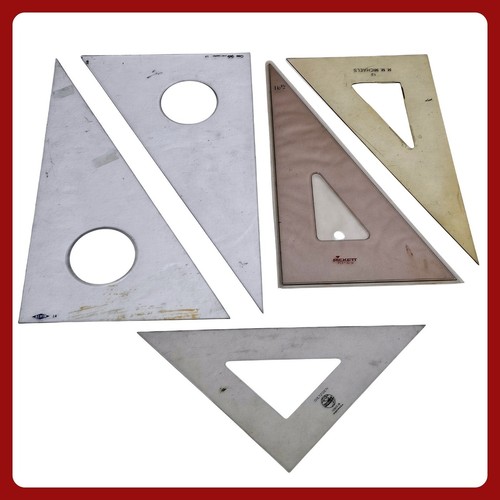 Vintage drafting triangle set - vintage,