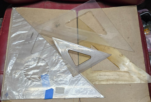 Lot drafting triangles - 4,