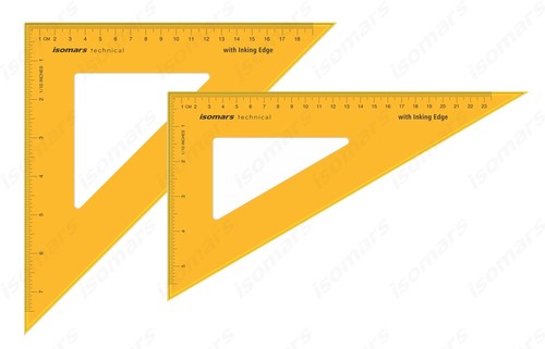 Set squares drafting - set, 10"